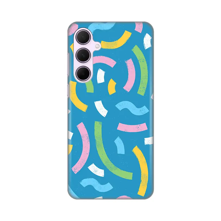 Torbica Silikonska Print za Samsung A356B Galaxy A35 5G Happy Lines Blue
