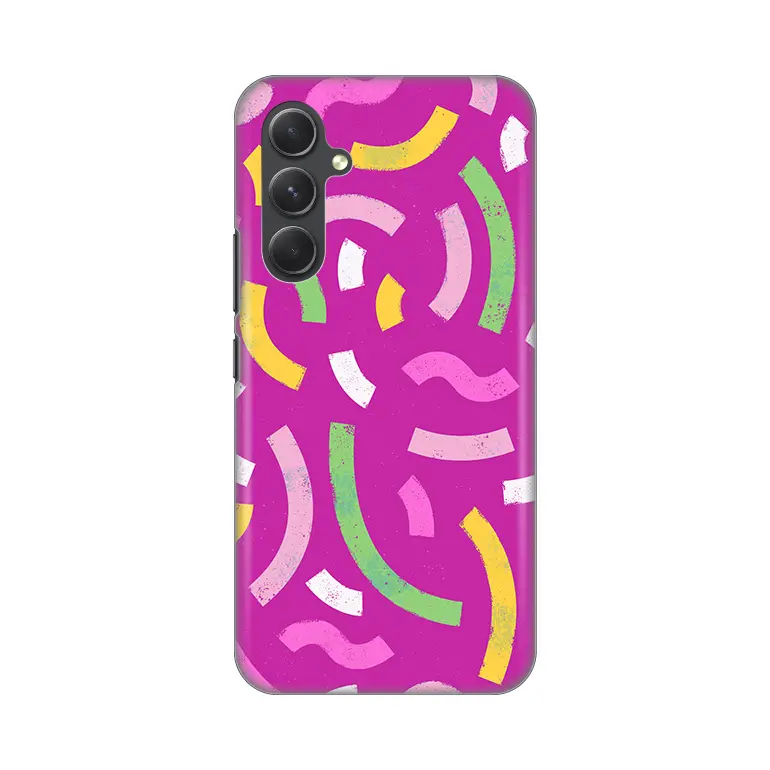 Torbica Silikonska Print za Samsung A546B Galaxy A54 5G Happy Lines Pink