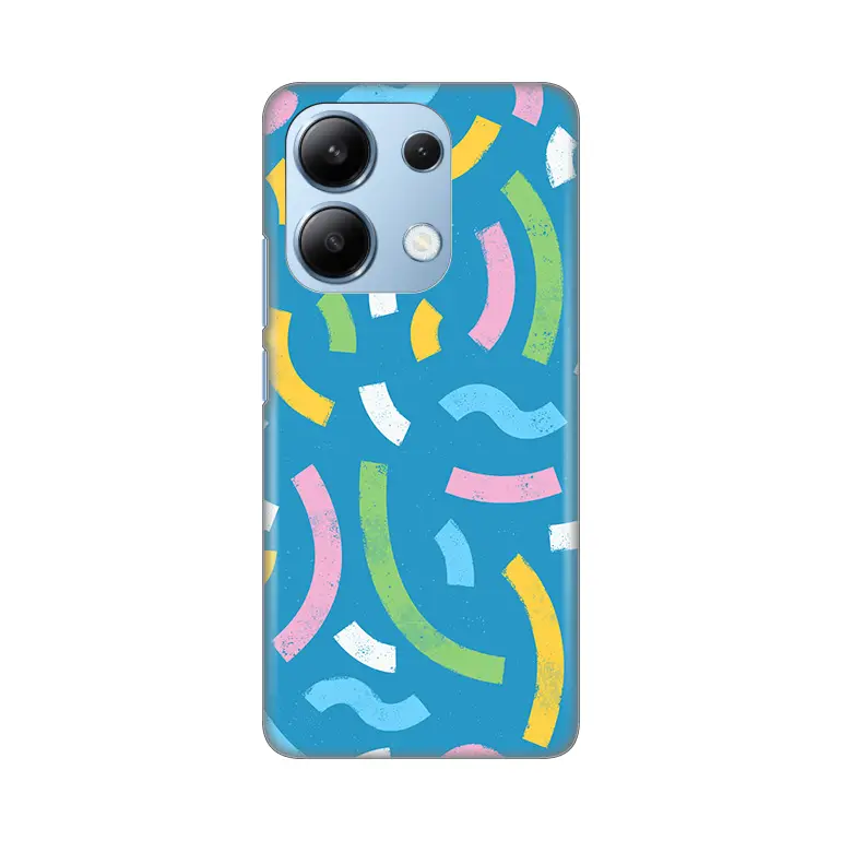 Torbica Silikonska Print za Xiaomi Redmi Note 13 4G (eu) Happy Lines Blue
