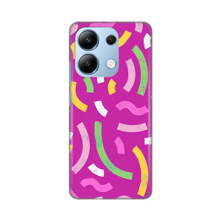 Torbica Silikonska Print za Xiaomi Redmi Note 13 4G (eu) Happy Lines Pink