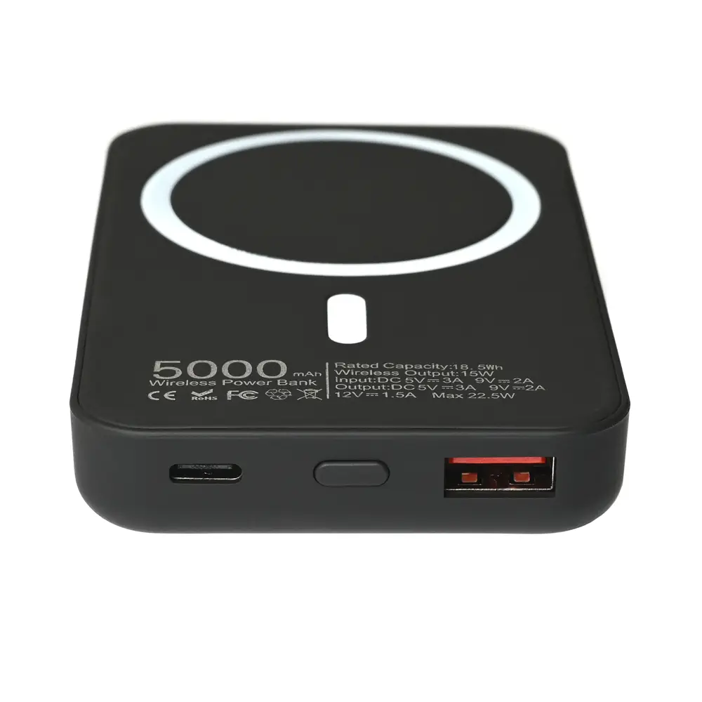 Power Bank Prenosiva Baterija Magsafe PD 5000 Mah Crna