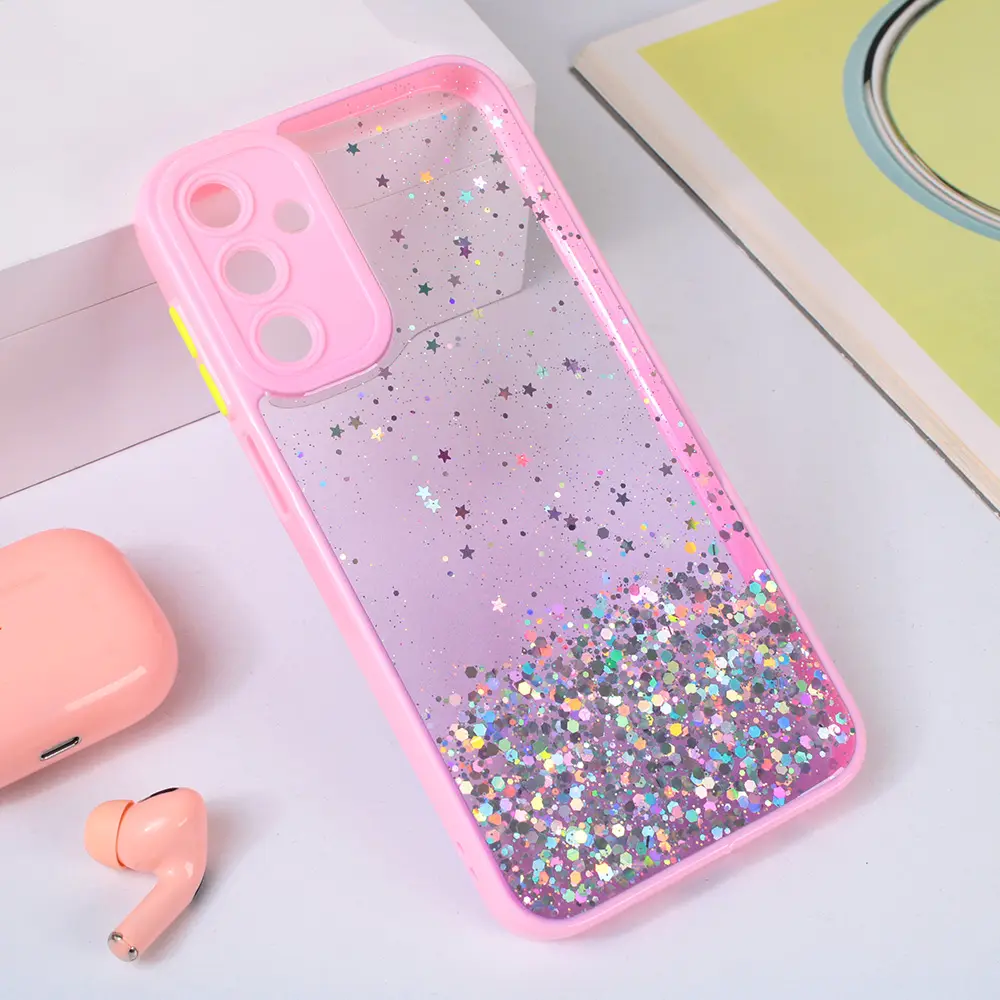 Torbica Frame Glitter za Samsung A156 Galaxy A15 5G Roze