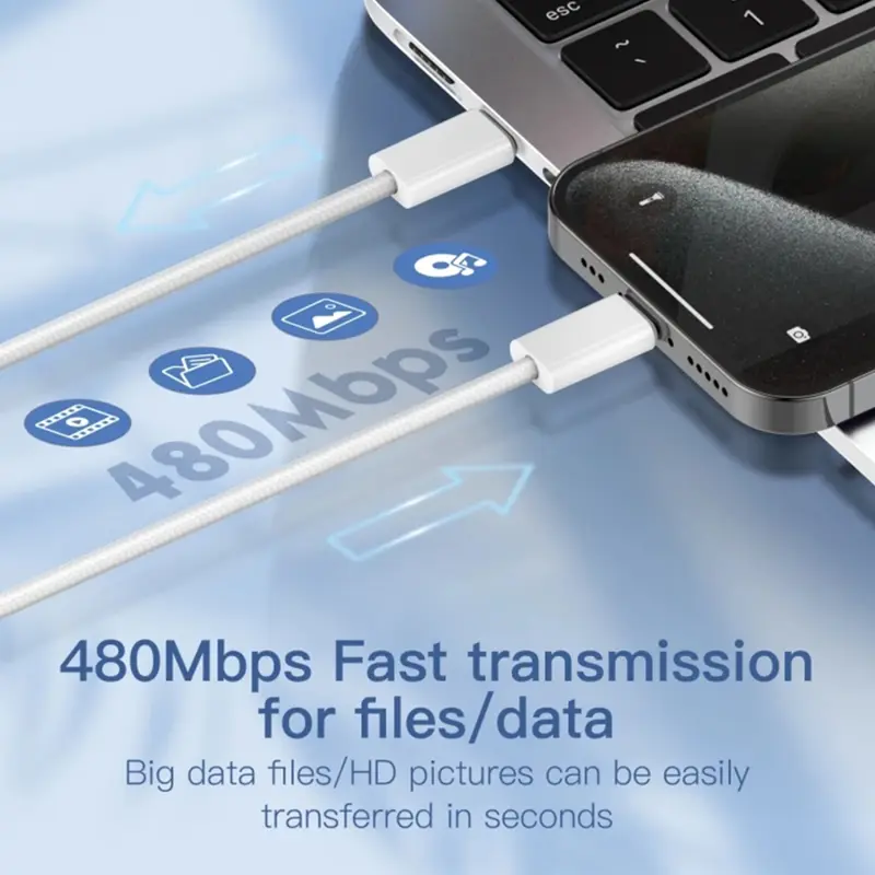 Data Kabl Ldnio Lc901-i 30W Type C na Lightning Beli 1M
