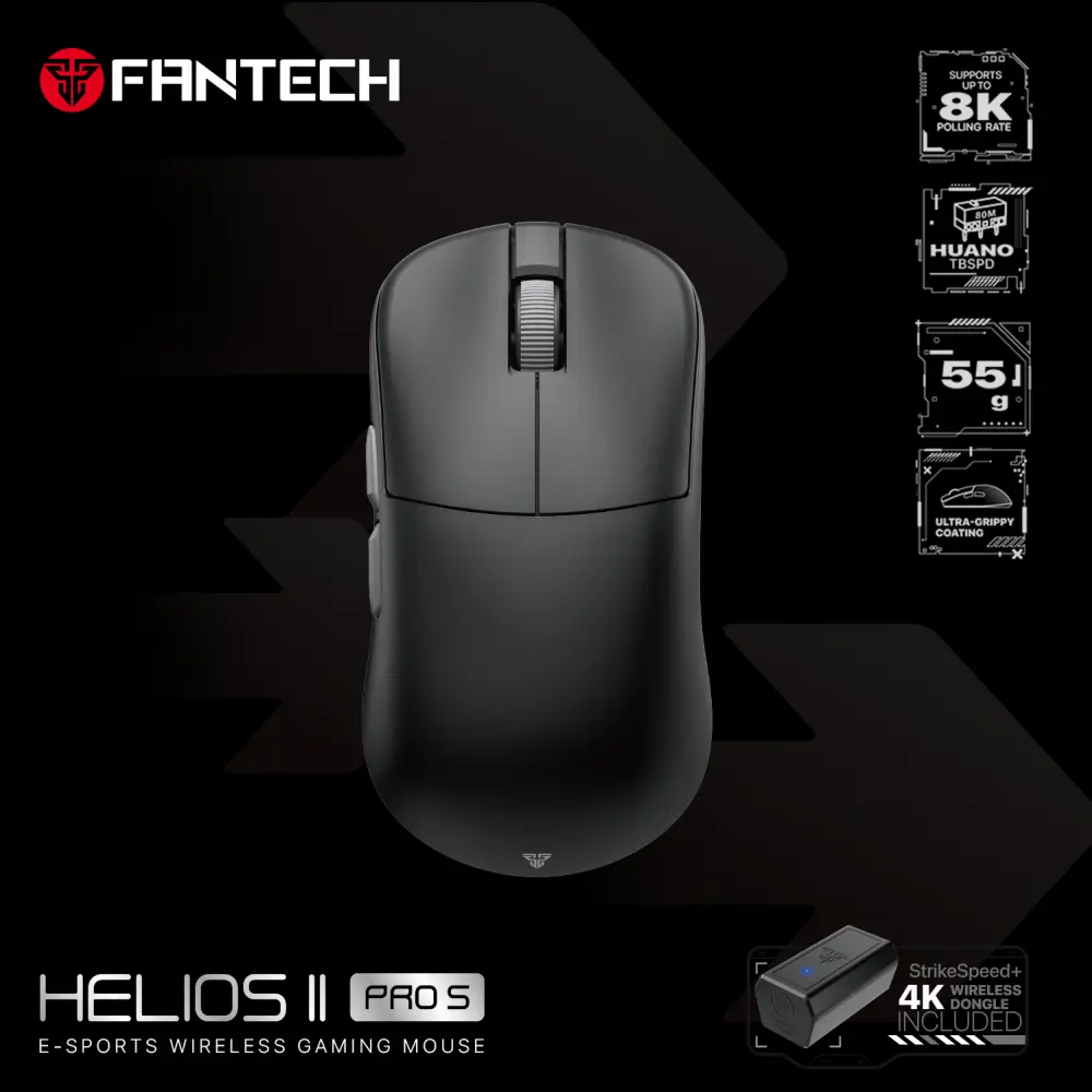 Mis Wireless Gaming Fantech XD3 (v3) PRO 8K Helios II Crni sa ACM03 (dongle)