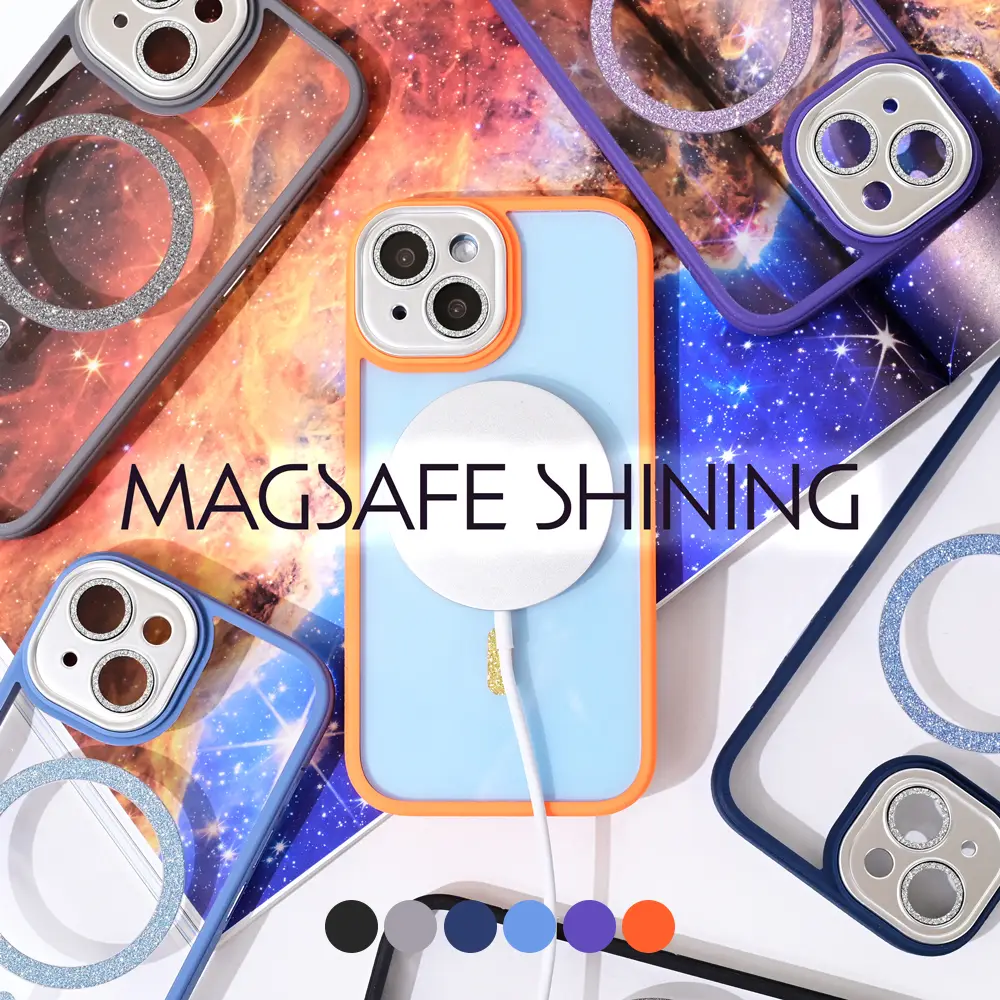 Torbica Magsafe Shining za Iphone 15 6.1 Narandzasta