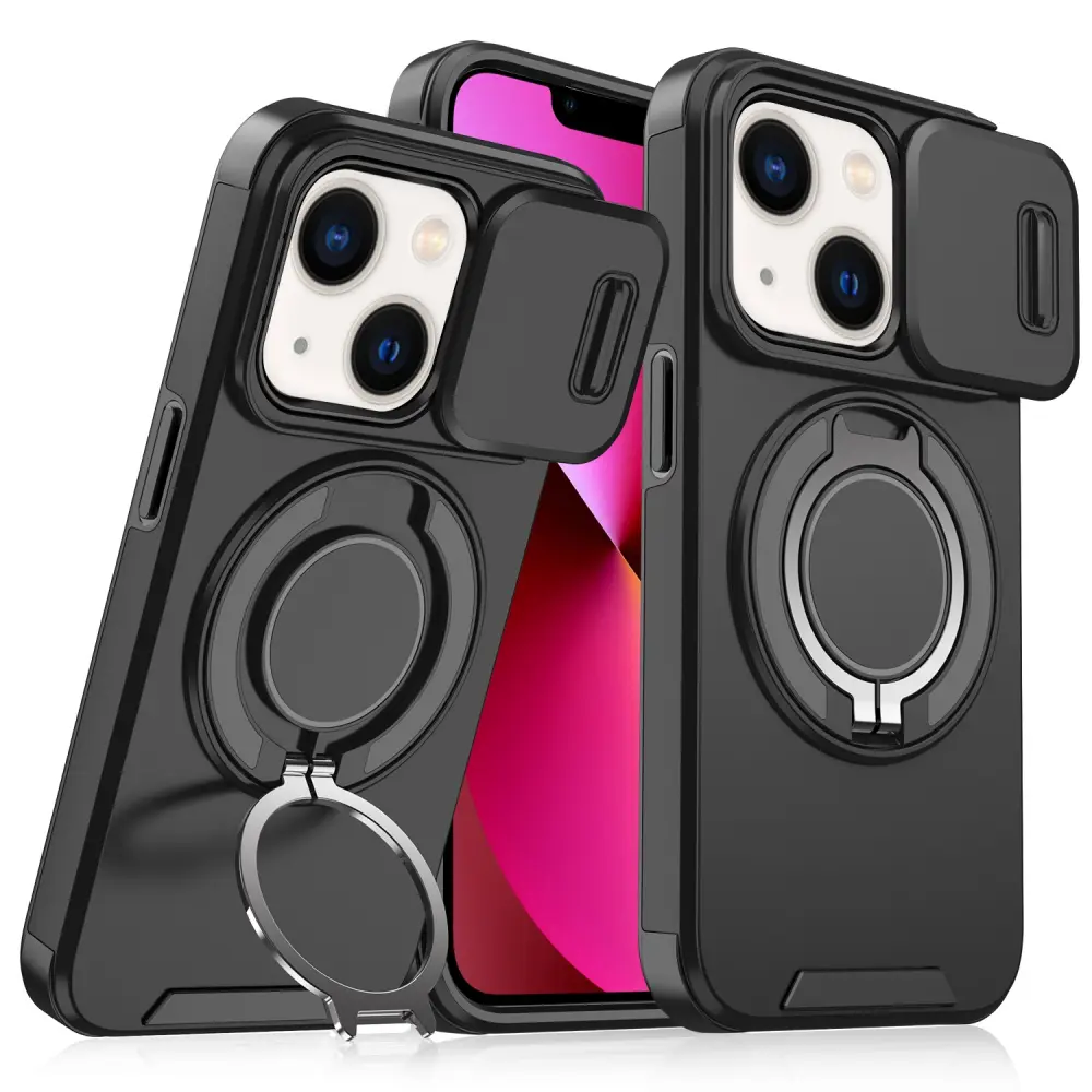 Torbica Camshield Ring Stand za Iphone 13 6.1 Crna