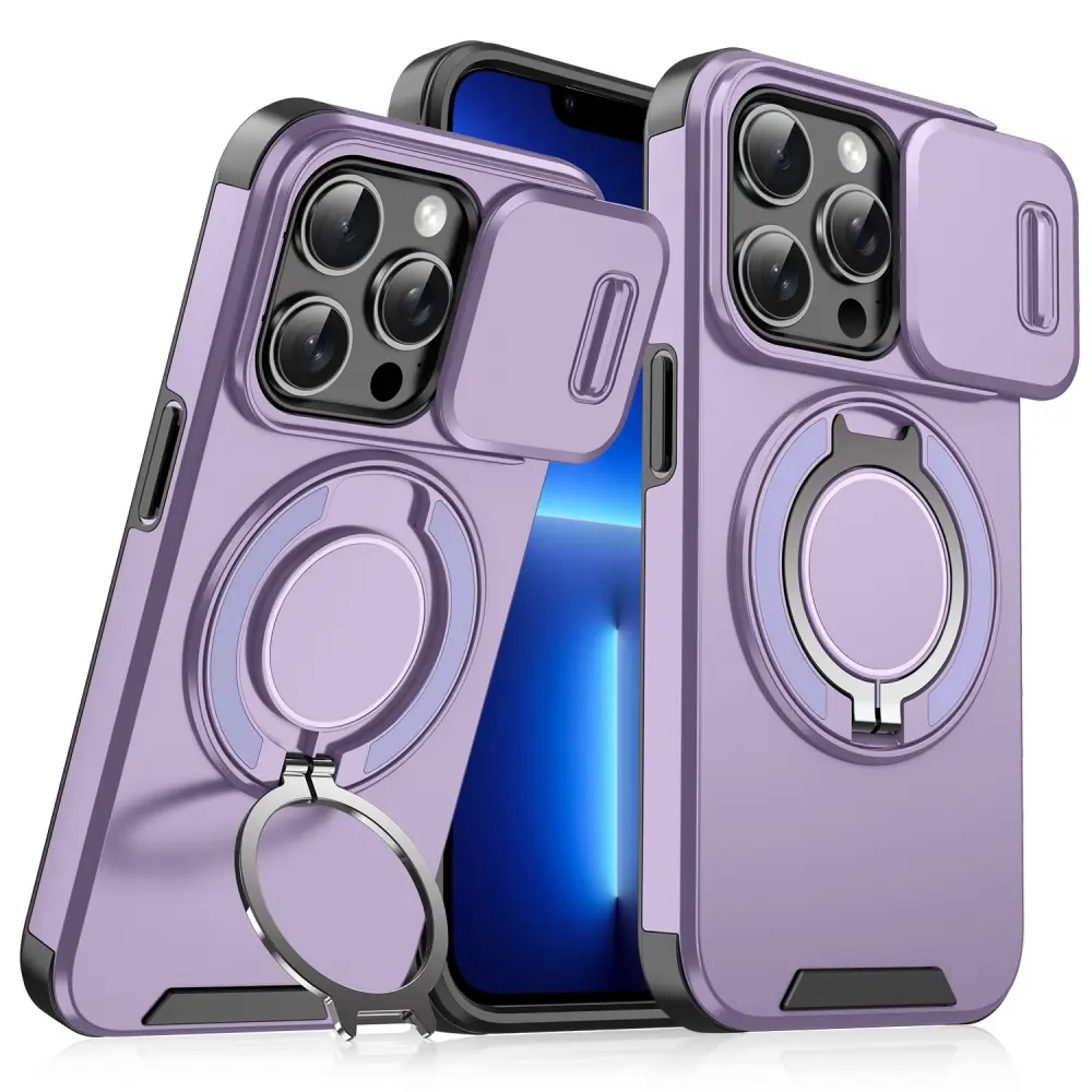 Torbica Camshield Ring Stand za Iphone 13 Pro 6.1 Ljubicasta