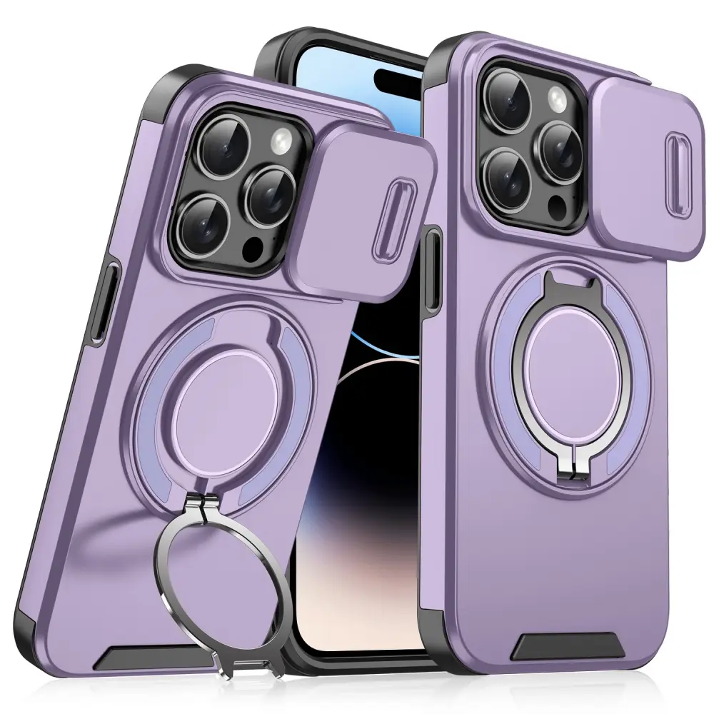 Torbica Camshield Ring Stand za Iphone 14 Pro 6.1 Ljubicasta