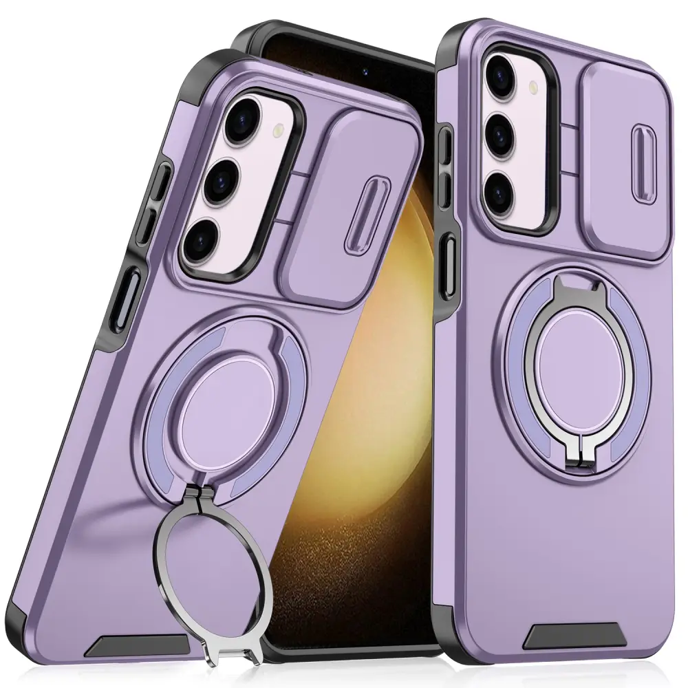 Torbica Camshield Ring Stand za Samsung S911B Galaxy S23 Ljubicasta