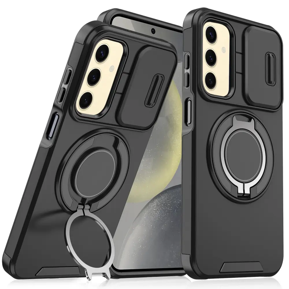Torbica Camshield Ring Stand za Samsung S921B Galaxy S24 Crna