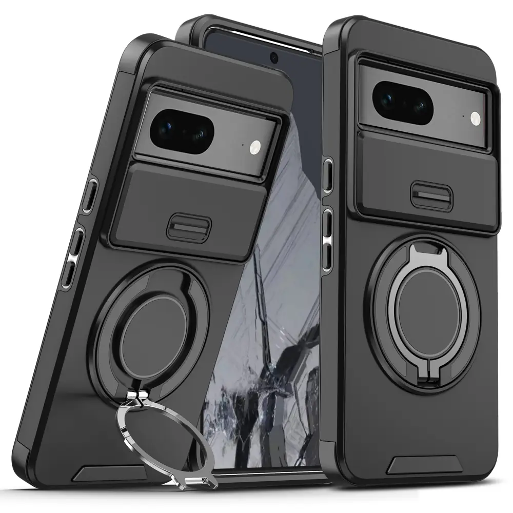 Torbica Camshield Ring Stand za Google Pixel 7 Crna