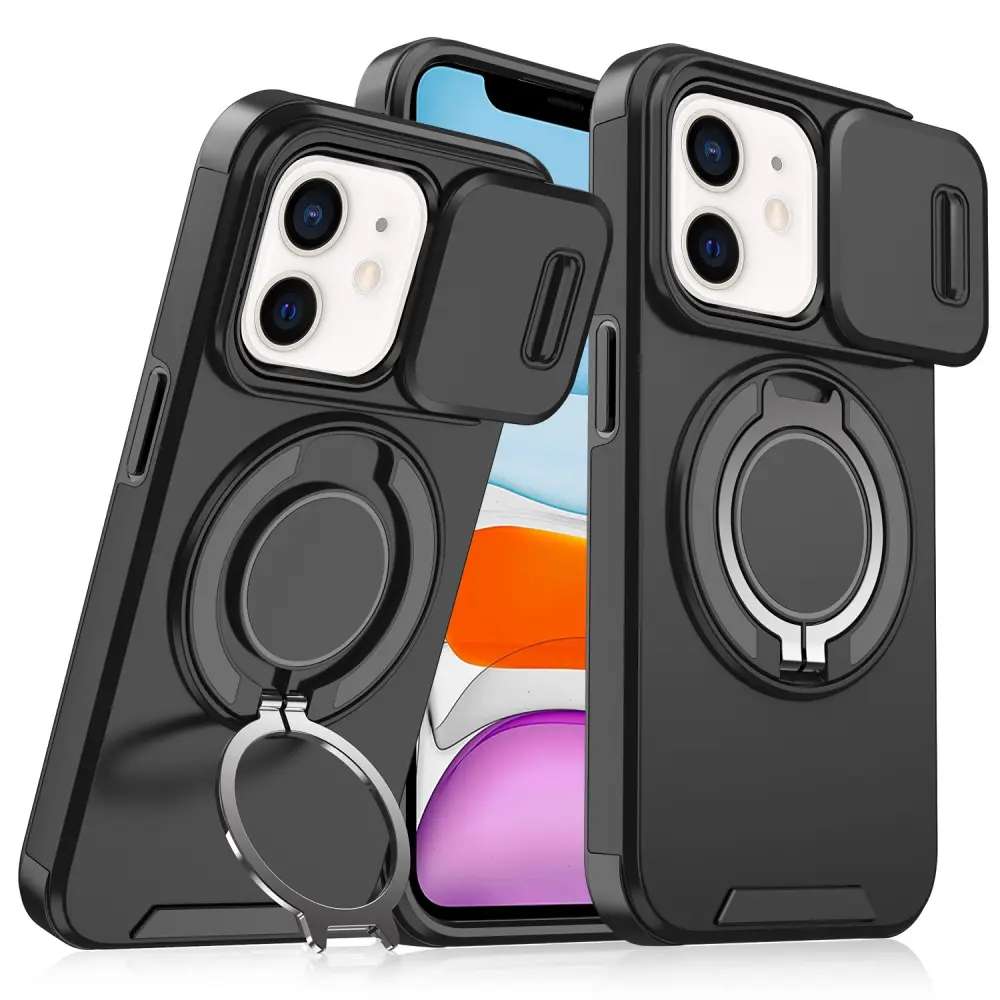 Torbica Camshield Ring Stand za Iphone 11 6.1 Crna