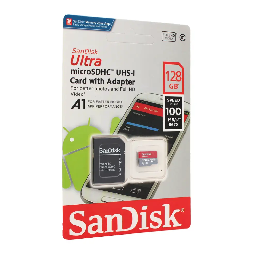 Mem. Kartica Sandisk SDXC 128GB Ultra Micro 100mb/s Class 10 sa Adapterom ZJ CN