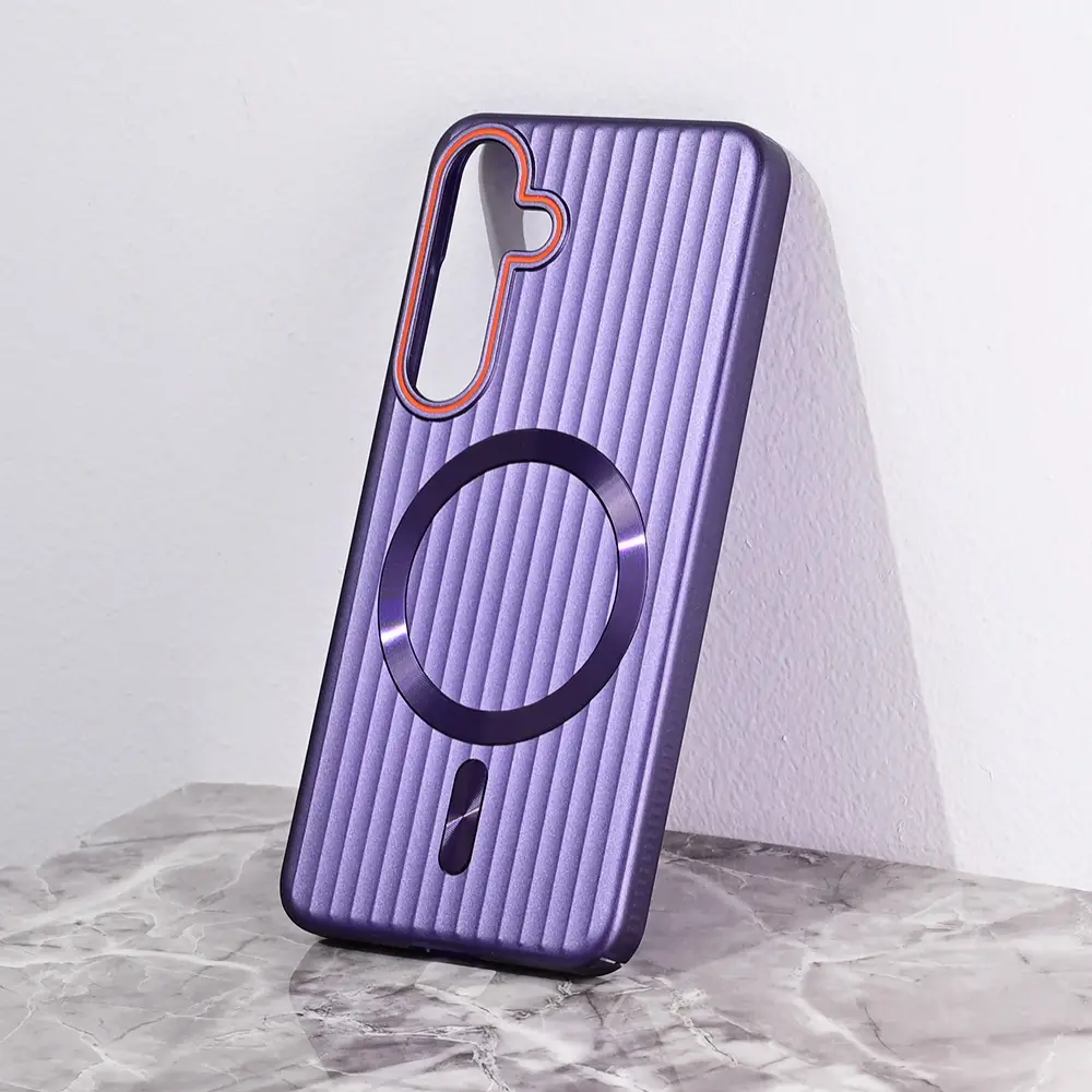 Torbica Magsafe Stripe za Samsung S921B Galaxy S24 Ljubicasta