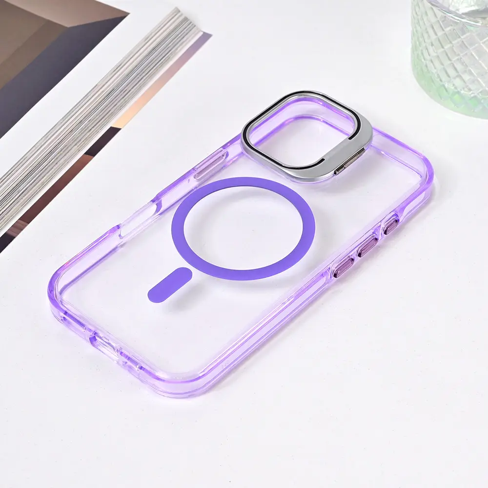 Torbica Magsafe Transparent za Iphone 16 6.1 Ljubicasta