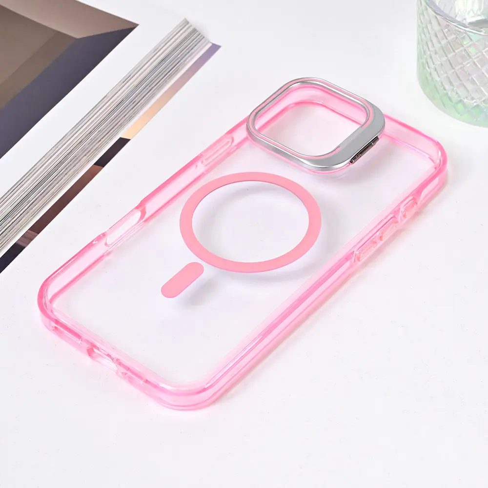Torbica Magsafe Transparent za Iphone 16 Pro Max 6.9 Pink