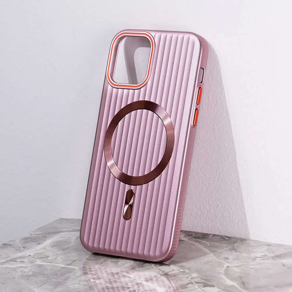 Torbica Magsafe Stripe za Iphone 12 6.1 Roze