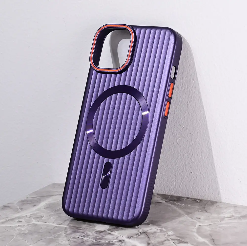 Torbica Magsafe Stripe za Iphone 14 6.1 Ljubicasta