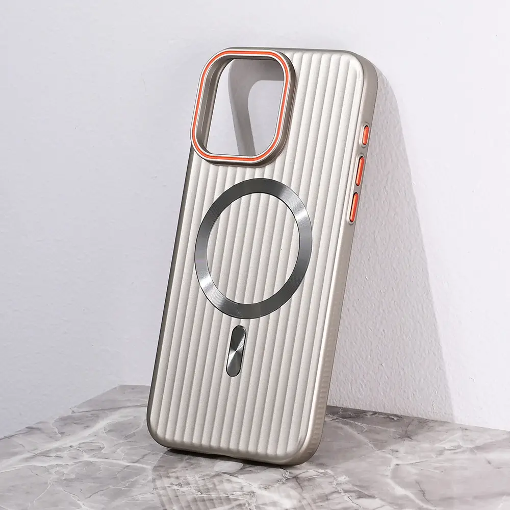 Torbica Magsafe Stripe za Iphone 15 Pro Max 6.7 Siva