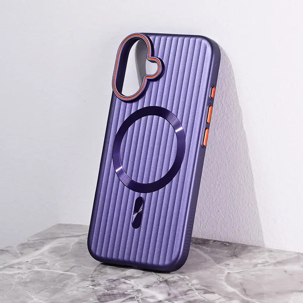 Torbica Magsafe Stripe za Iphone 16 6.1 Ljubicasta
