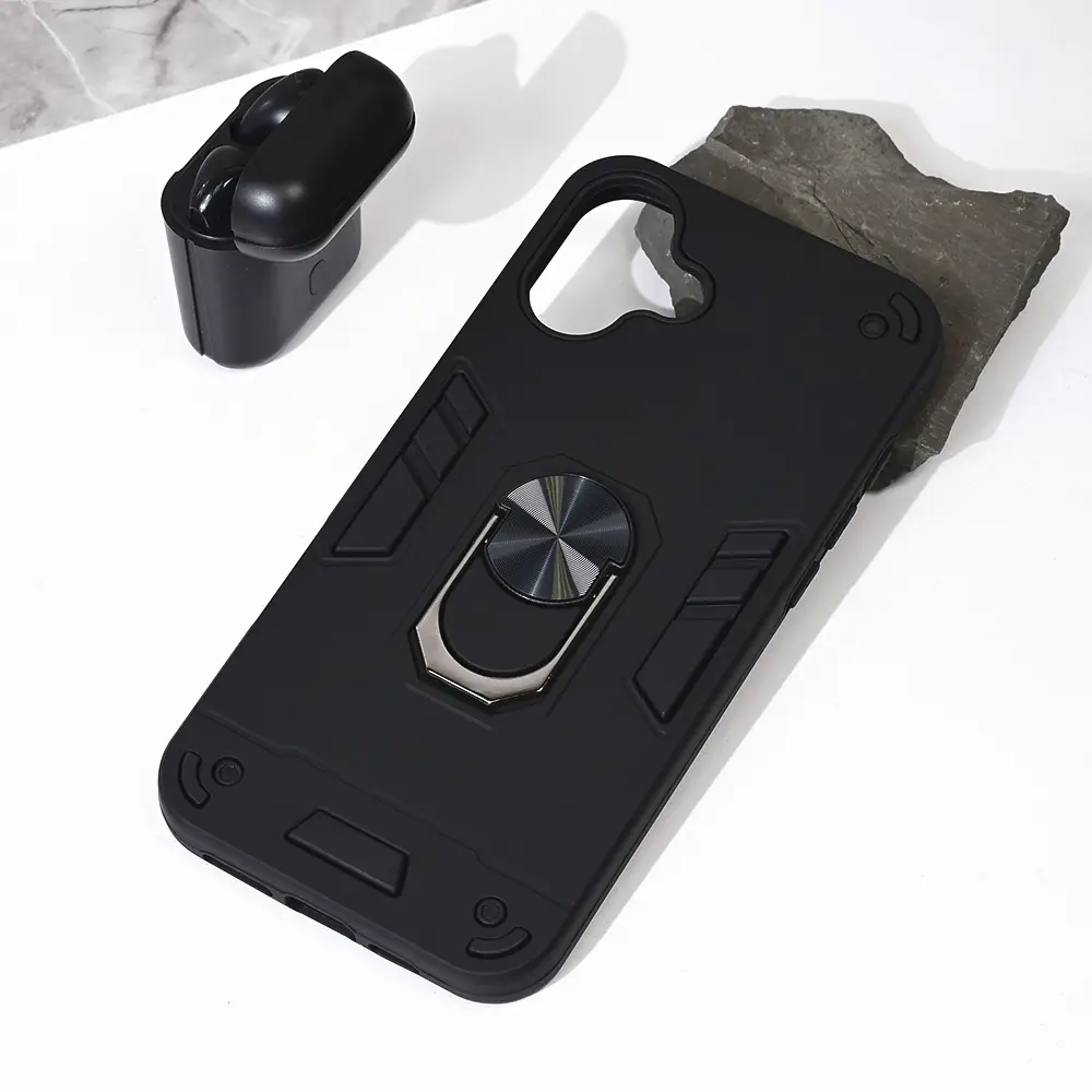 Torbica Hard Ring za Iphone 16 Plus 6.7 Crna