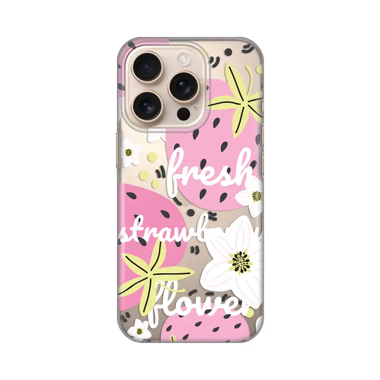 Torbica Silikonska Print Skin za Iphone 16 Pro 6.3 Fresh Pink