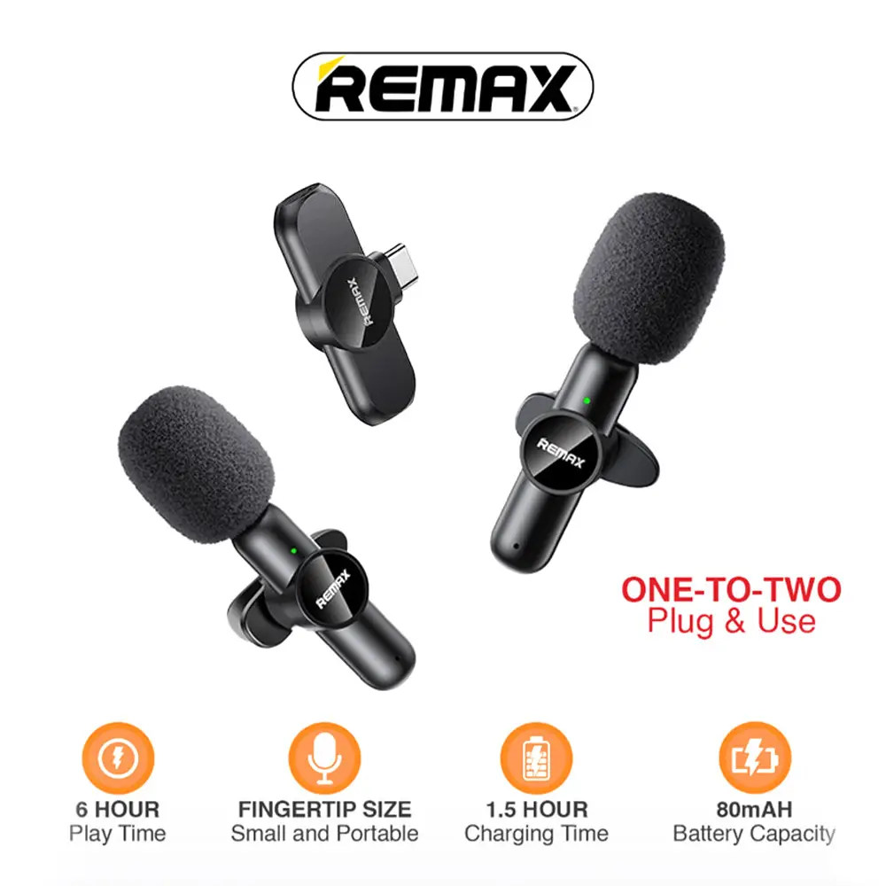 Mikrofon Remax Ryusic Series K10 Type-c Crni