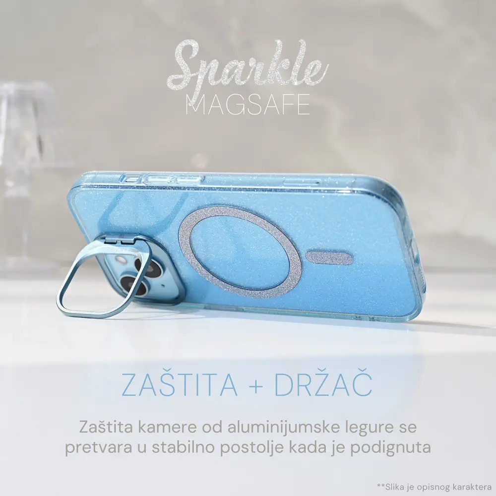 Torbica Magsafe Sparkle za Iphone 13 Pro 6.1 Plava