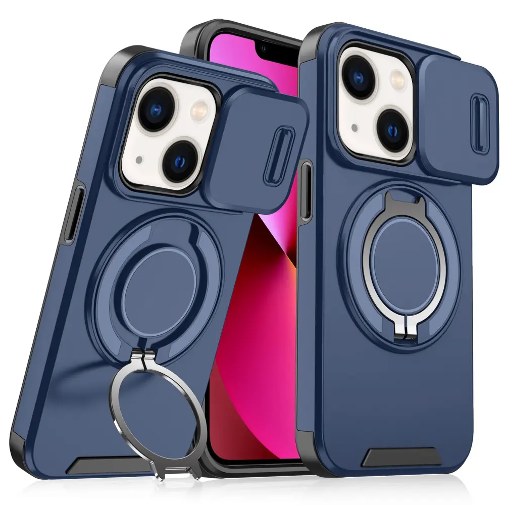 Torbica Camshield Ring Stand za Iphone 13 6.1 Plava