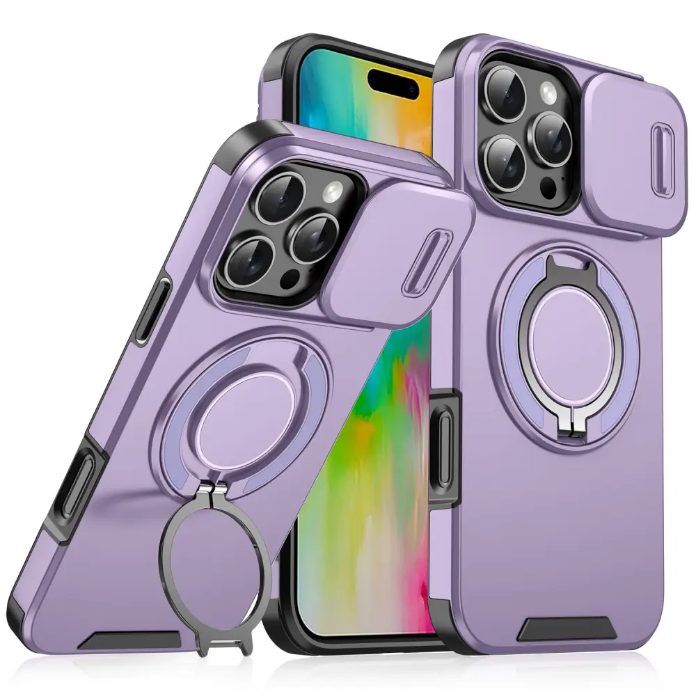 Torbica Camshield Ring Stand za Iphone 16 Pro Max 6.9 Ljubicasta
