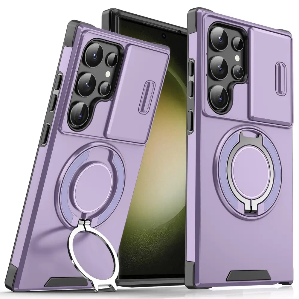 Torbica Camshield Ring Stand za Samsung S918B Galaxy S23 Ultra Ljubicasta