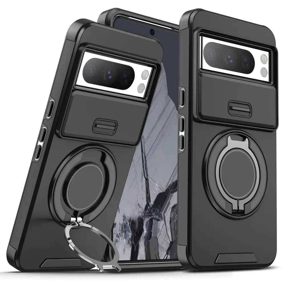 Torbica Camshield Ring Stand za Google Pixel 8 Pro Crna