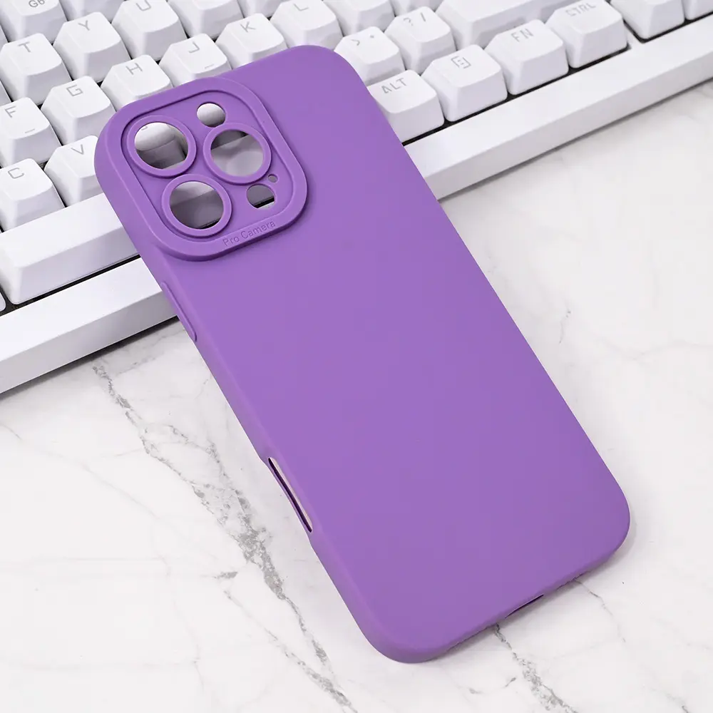 Torbica Silikon Pro Camera za Iphone 16 Pro Max 6.9 Ljubicasta