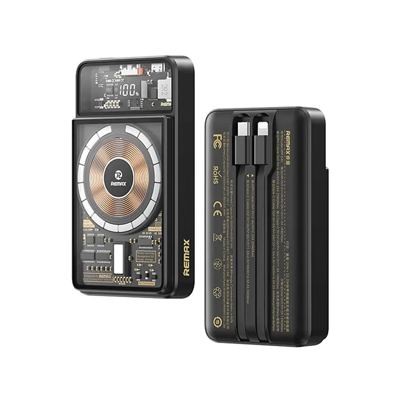 Power Bank Prenosiva Baterija Remax Phantom Series Rpp-580 PD 20w+qc 22.5w 10000mah Crni