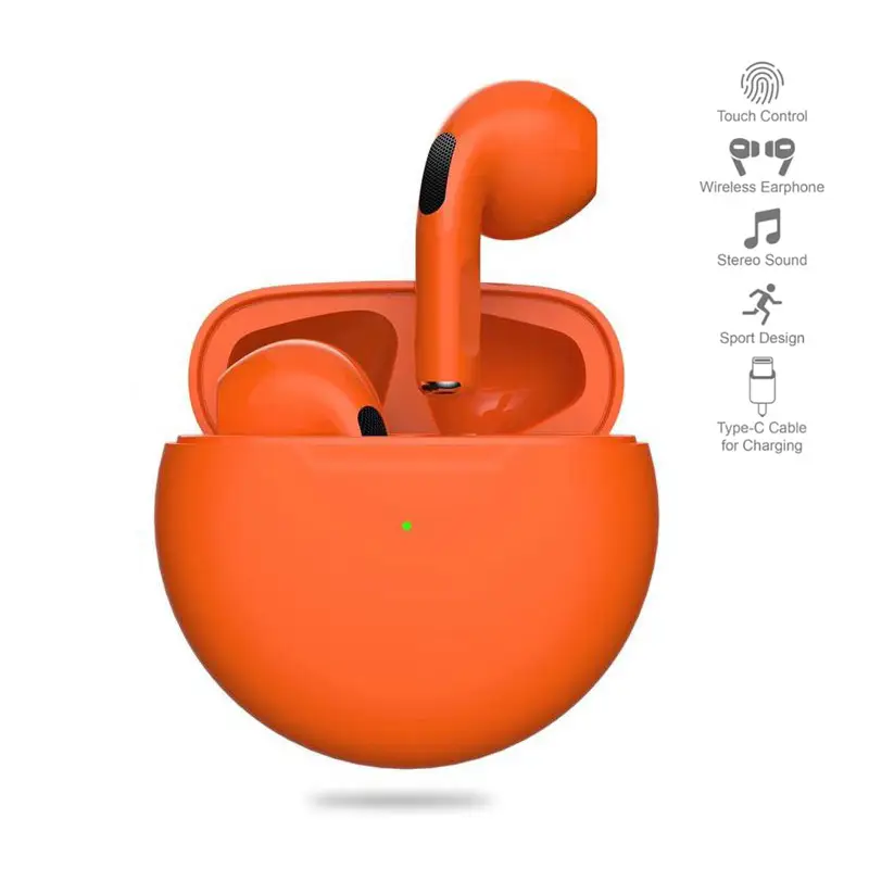 Bluetooth Slusalice Airpods T-phox Pro Narandzaste HQ