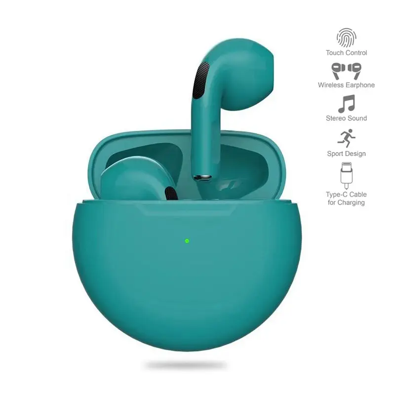 Bluetooth Slusalice Airpods T-phox Pro Zelene HQ