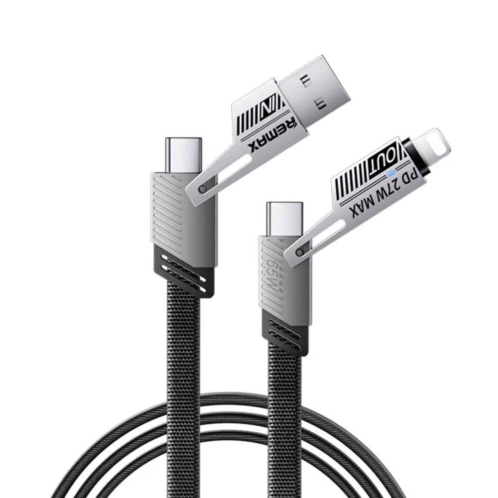 Data Kabl Remax Rc-c189 PD 65w, QC 3.0 USB Lightning 27w, 2U1 Crni 1M