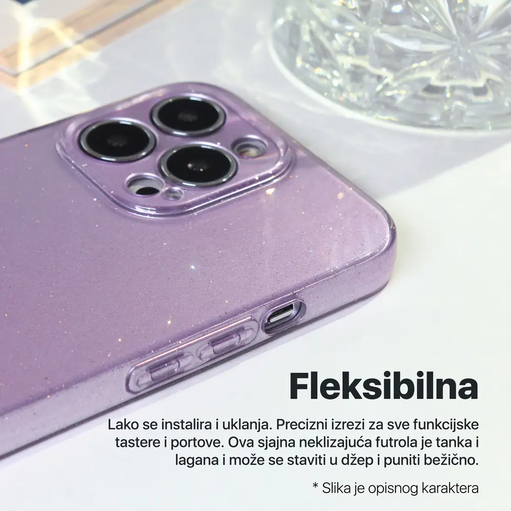 Torbica Sparkle Dust za Samsung A065F Galaxy A06 5G Zelena