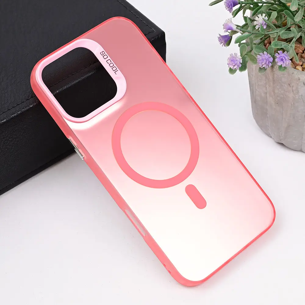 Torbica Magsafe Clear za Iphone 16 Pro Max 6.9 Roze