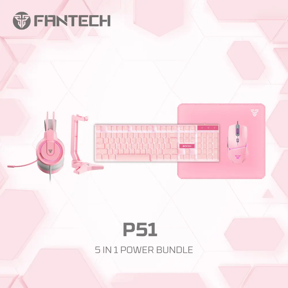 Combo Set Gaming Fantech P51 Power 5U1 Sakura