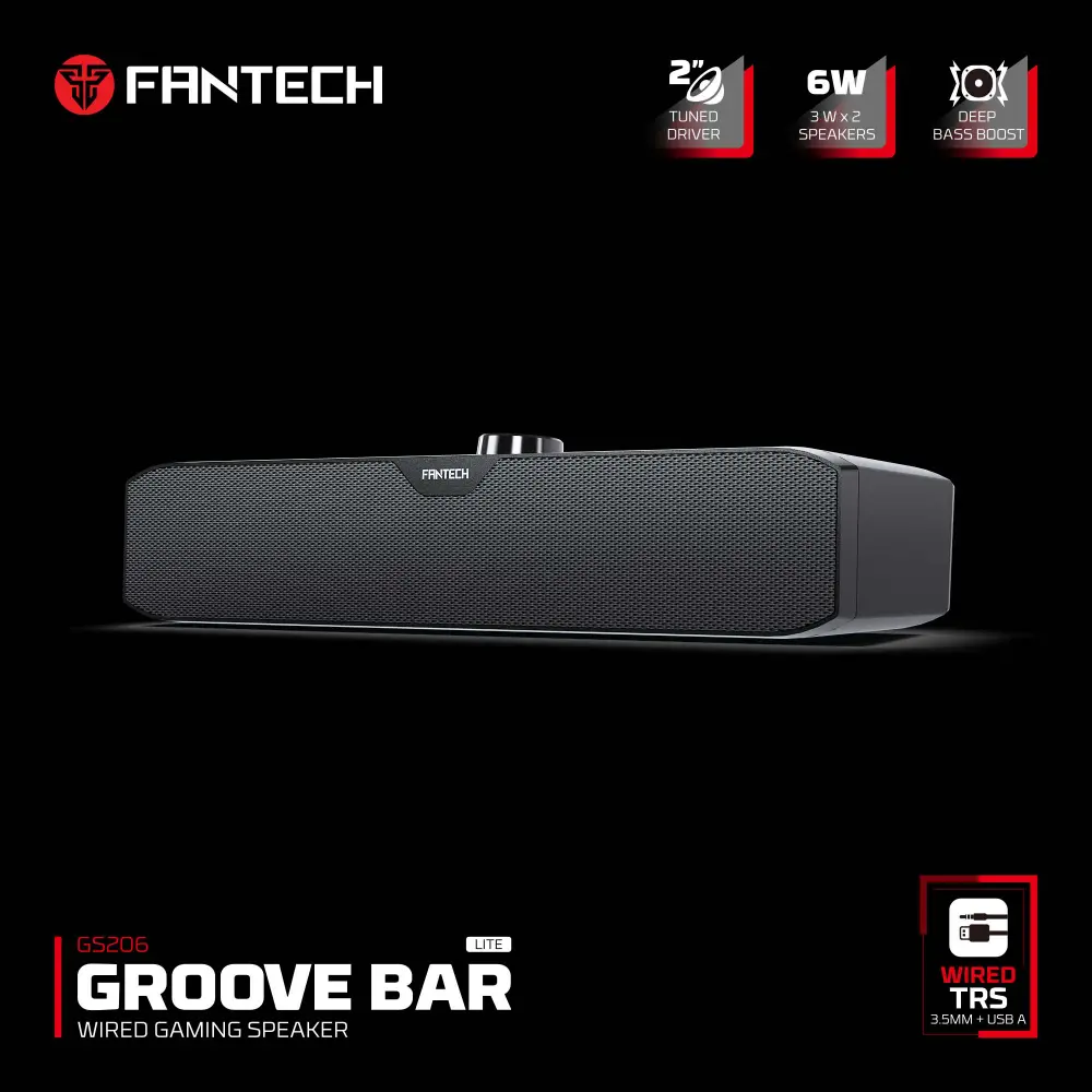 Laptop Zvucnik Fantech GS206 Groove BAR LITE Crni