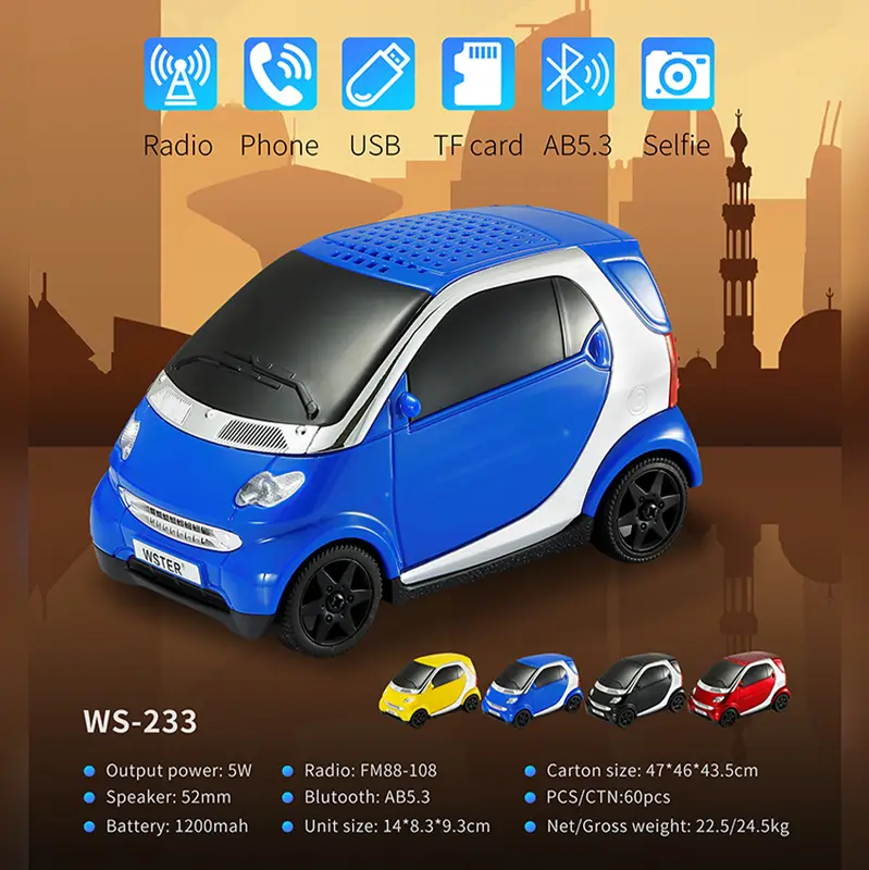 Bluetooth Zvucnik Ws-233 Plavi