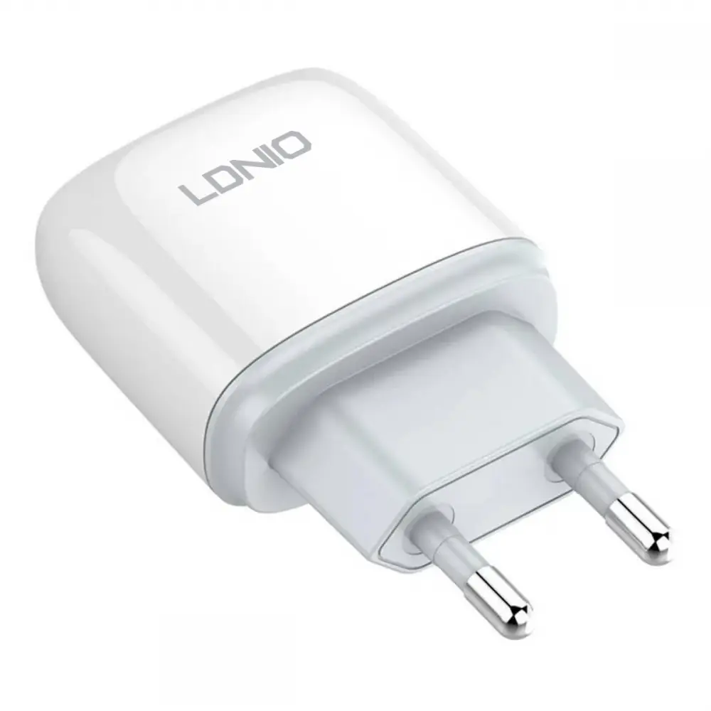 Kucni Punjac Ldnio A1209q Qc3.0, 18W sa Iphone Lightning Kablom Beli