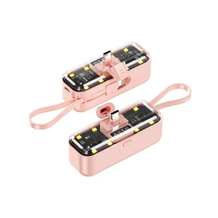 Power Bank Prenosiva Baterija Privezak Oxpower 5000mah Type C Roze