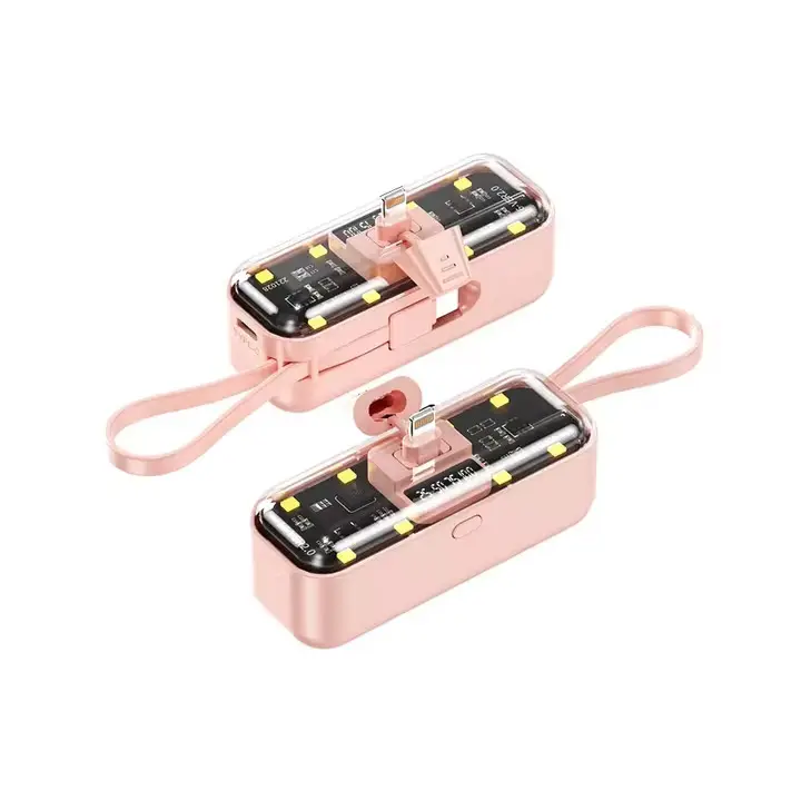 Power Bank Prenosiva Baterija Privezak Oxpower 5000mah Lightning Roze