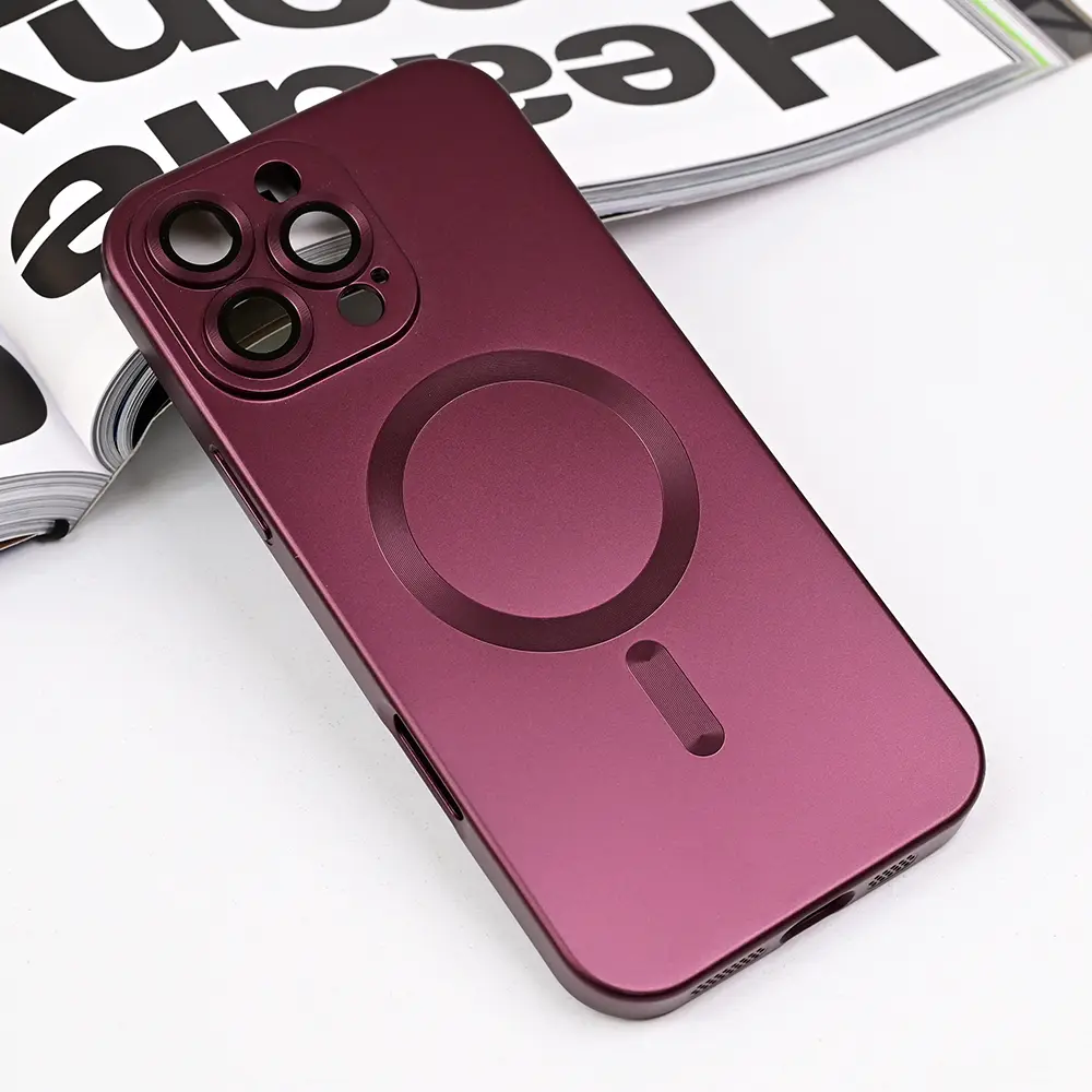 Torbica Magsafe Chrome za Iphone 16 Pro Max 6.9 Bordo