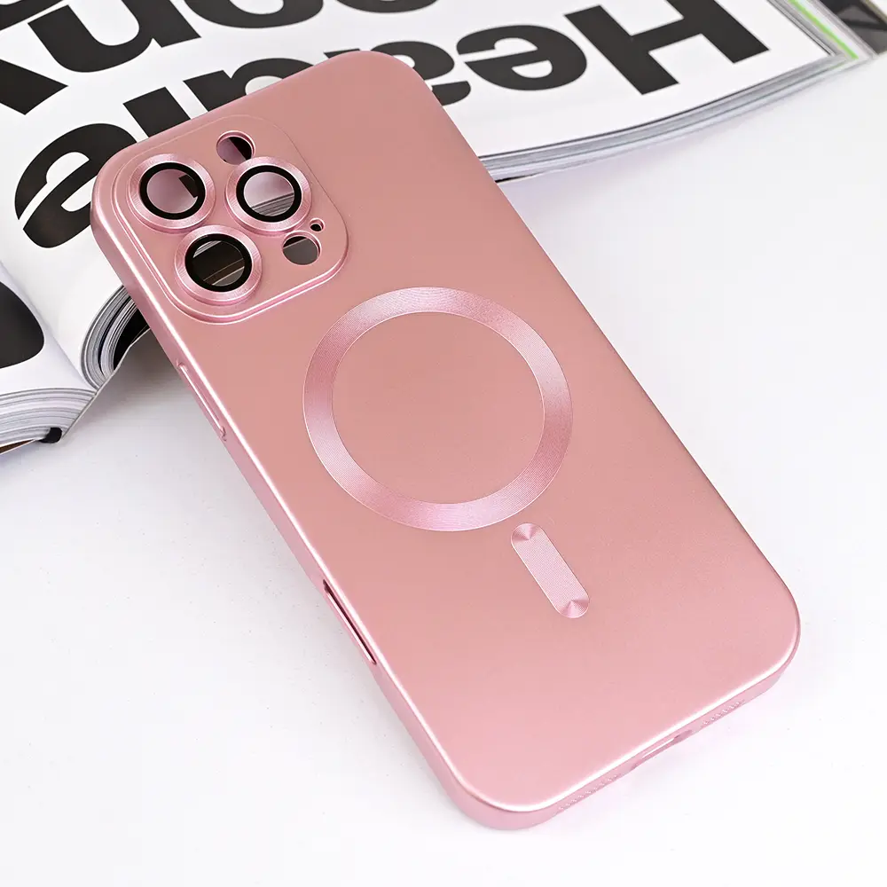 Torbica Magsafe Chrome za Iphone 16 Pro Max 6.9 Roze