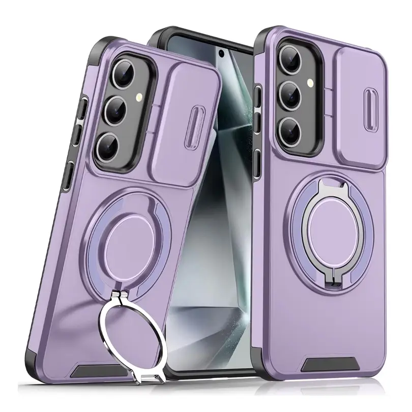 Torbica Camshield Ring Stand za Samsung S936B Galaxy S25 Plus Ljubicasta