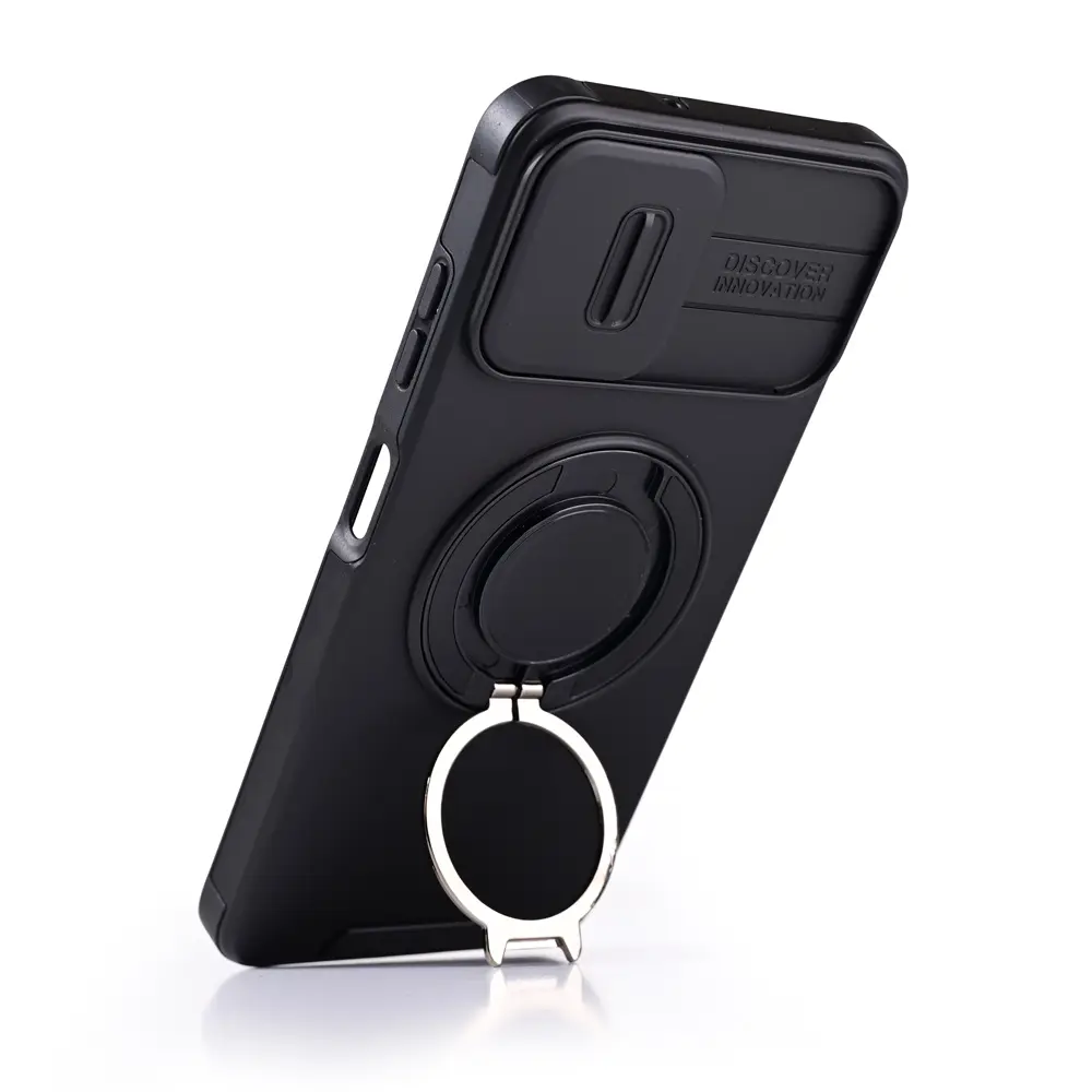Torbica Camshield Ring Stand za Samsung A065F Galaxy A06 Crna