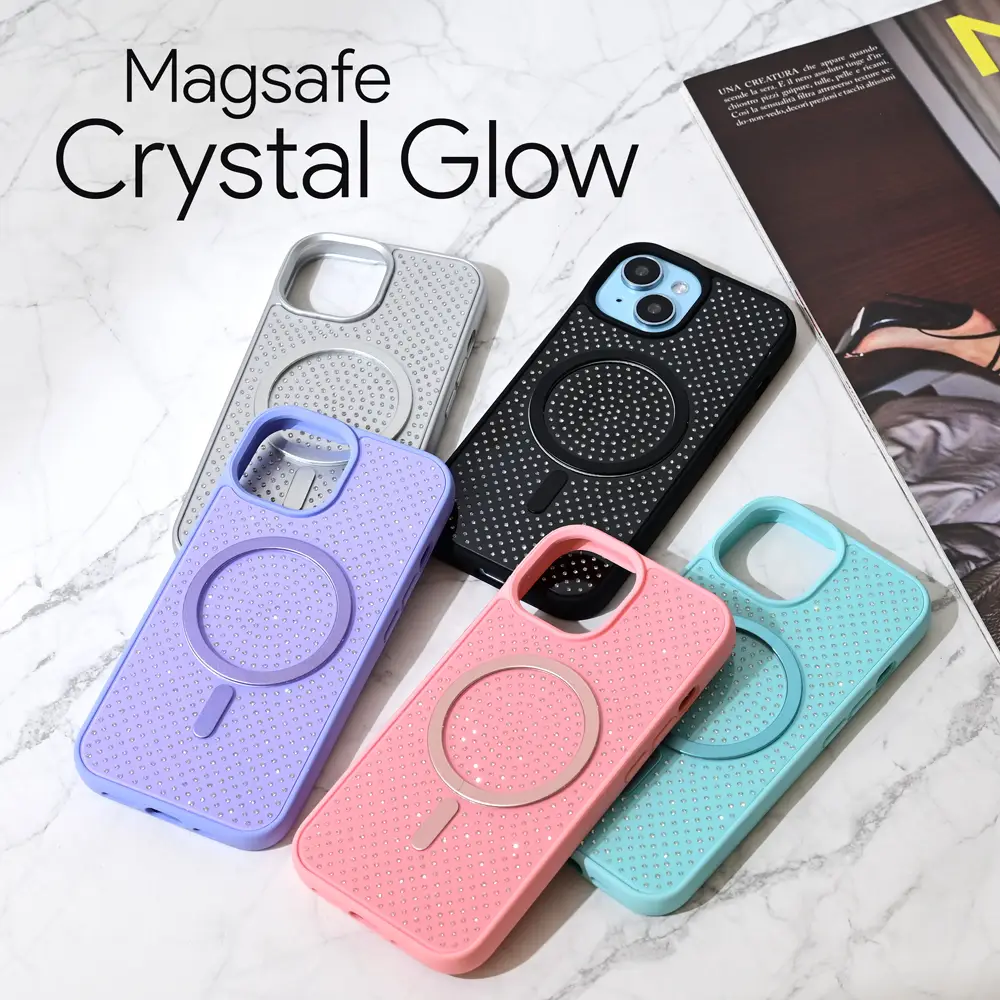 Torbica Magsafe Crystal Glow za Iphone 16 Pro 6.3 Mint